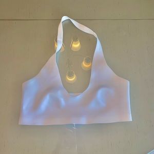 Free People White Amber Halter Neo Bralette